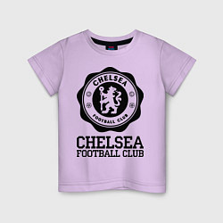 Футболка хлопковая детская Chelsea FC: Emblem, цвет: лаванда