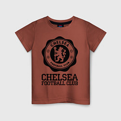 Футболка хлопковая детская Chelsea FC: Emblem, цвет: кирпичный