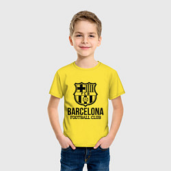 Футболка хлопковая детская Barcelona FC, цвет: желтый — фото 2