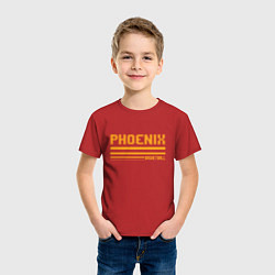 Футболка хлопковая детская Phoenix Basketball, цвет: красный — фото 2