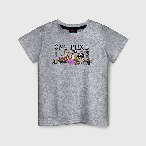 Детская футболка Персонажи One Piece Большой куш / Меланж – фото 1