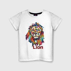 Футболка хлопковая детская Lion, цвет: белый