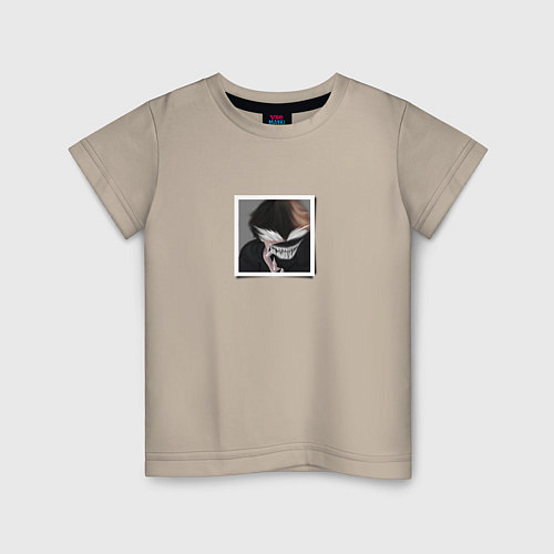 Детская футболка Кен Канеки в блюре / Миндальный – фото 1