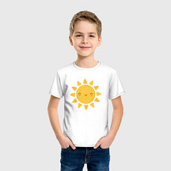 Футболка хлопковая детская Smiling Sun, цвет: белый — фото 2