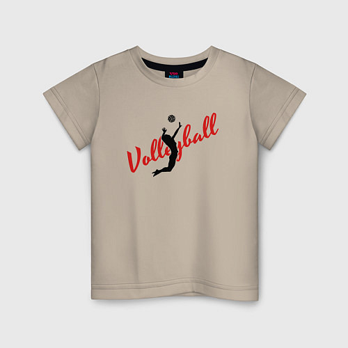 Детская футболка Volleyball Game / Миндальный – фото 1
