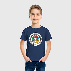 Футболка хлопковая детская Judo Federation, цвет: тёмно-синий — фото 2