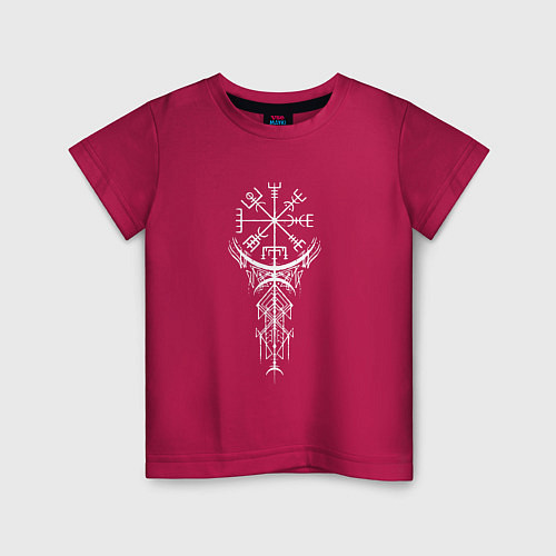 Детская футболка Вегвизир Vegvisir Руна Z / Маджента – фото 1