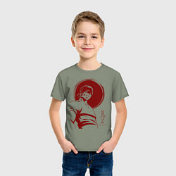 Футболка хлопковая детская Ророноа Зоро One Piece, цвет: авокадо — фото 2