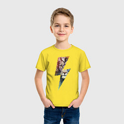Футболка хлопковая детская Лев в Молнии, цвет: желтый — фото 2