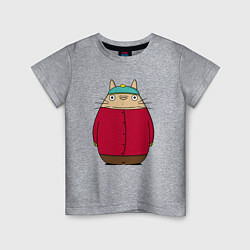 Футболка хлопковая детская Totoro Cartman, цвет: меланж