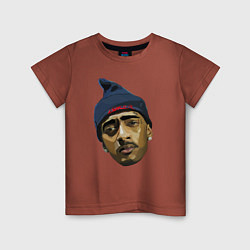 Футболка хлопковая детская Nipsey Face, цвет: кирпичный