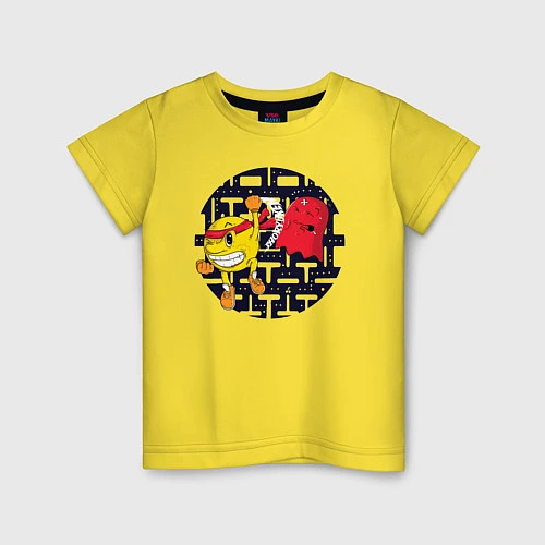 Детская футболка Pac-Man / Желтый – фото 1