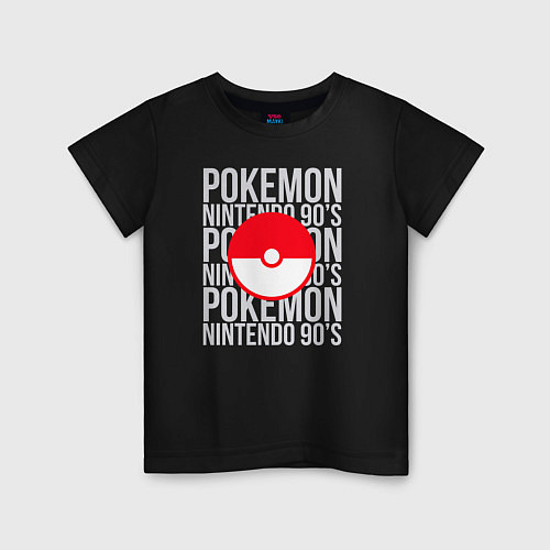 Детская футболка Pokemon NINTENDO 90S / Черный – фото 1