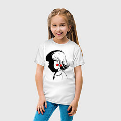 Футболка хлопковая детская Amlie девочка Амели и черешня, цвет: белый — фото 2