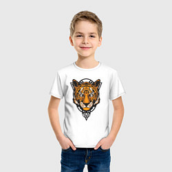 Футболка хлопковая детская Tiger Style, цвет: белый — фото 2