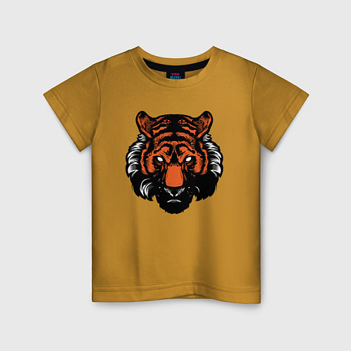 Детская футболка Bad Tiger / Горчичный – фото 1