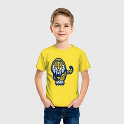 Футболка хлопковая детская Тигр Охотник, цвет: желтый — фото 2