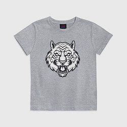 Футболка хлопковая детская White Tiger, цвет: меланж
