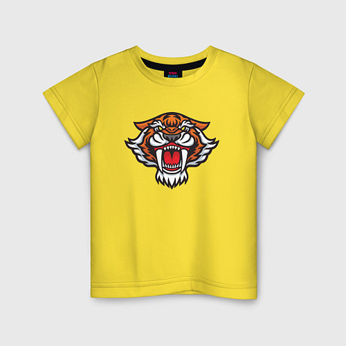Детская футболка Саблезубый Тигр / Желтый – фото 1