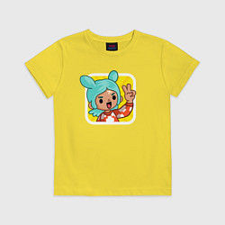 Футболка хлопковая детская Icon Toca Boca, цвет: желтый