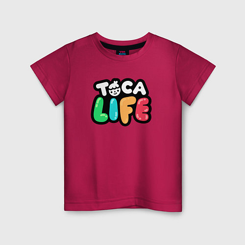 Детская футболка Toca Life logo / Маджента – фото 1