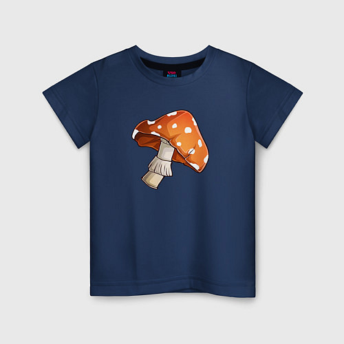Детская футболка Мухомор / Тёмно-синий – фото 1