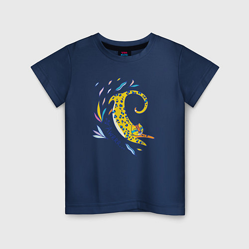 Детская футболка Sunny Tiger / Тёмно-синий – фото 1