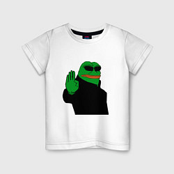 Футболка хлопковая детская Pepe stop, цвет: белый