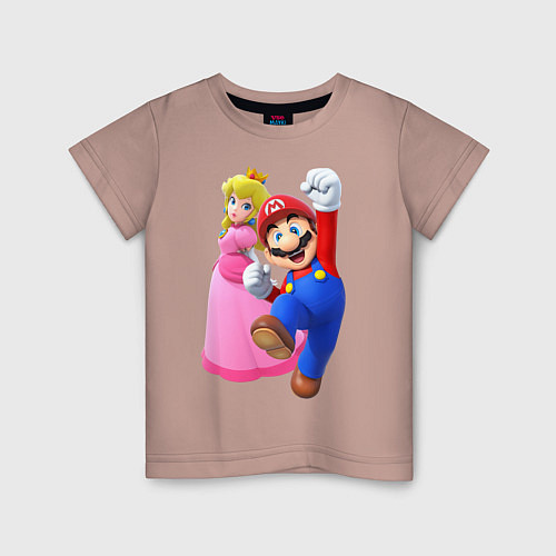 Детская футболка Mario Princess / Пыльно-розовый – фото 1
