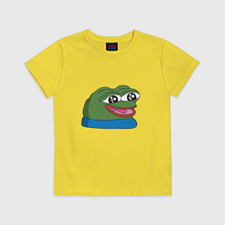 Футболка хлопковая детская Pepe happy Пепе хеппи, цвет: желтый