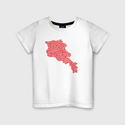 Футболка хлопковая детская Red Armenia, цвет: белый