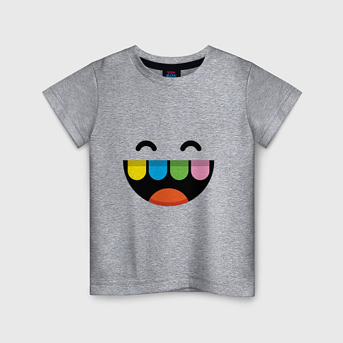 Детская футболка Toca Boca: Smile / Меланж – фото 1
