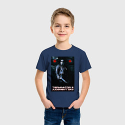 Футболка хлопковая детская Terminator JD, цвет: тёмно-синий — фото 2