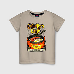 Футболка хлопковая детская Calcifer cook, цвет: миндальный