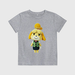 Футболка хлопковая детская Animal Isabel, цвет: меланж