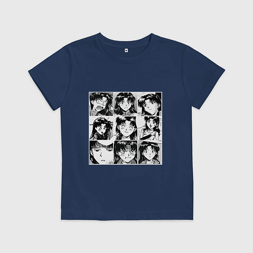Детская футболка Такая разная Мисато Сан Евангелион / Тёмно-синий – фото 1