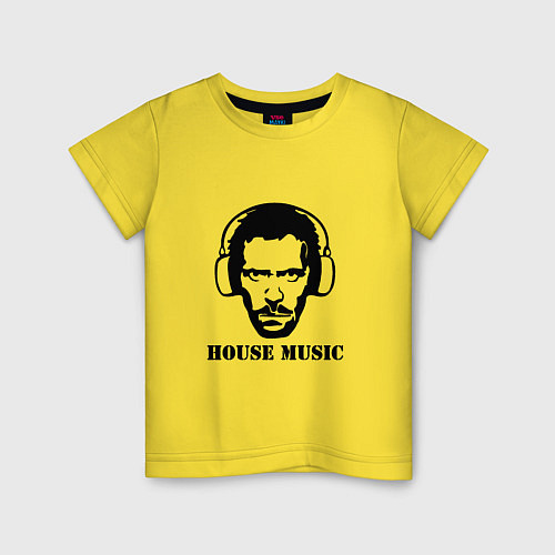Детская футболка Dr House music / Желтый – фото 1