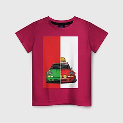Футболка хлопковая детская Concept car, цвет: маджента
