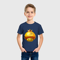 Футболка хлопковая детская GoldToad, цвет: тёмно-синий — фото 2