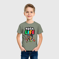 Футболка хлопковая детская Toca Life, цвет: авокадо — фото 2