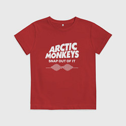 Футболка хлопковая детская Arctic Monkeys, группа, цвет: красный