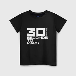 Футболка хлопковая детская 30 Seconds To Mars logo, цвет: черный