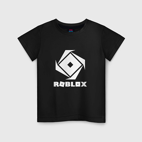 Детская футболка ROBLOX WHITE LOGO / Черный – фото 1