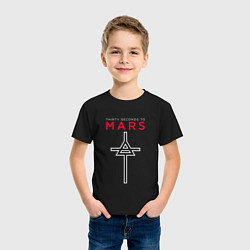 Футболка хлопковая детская 30 Seconds To Mars, logo, цвет: черный — фото 2