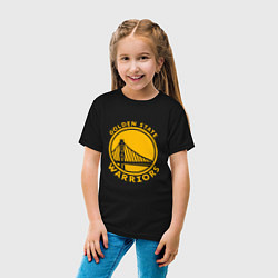 Футболка хлопковая детская Golden state Warriors NBA, цвет: черный — фото 2
