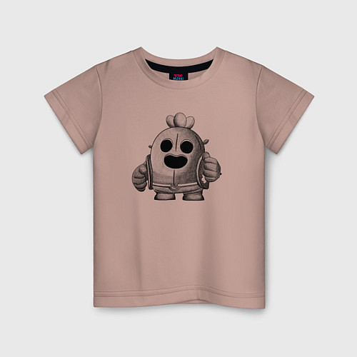 Детская футболка Спайк Бравл старс / Пыльно-розовый – фото 1