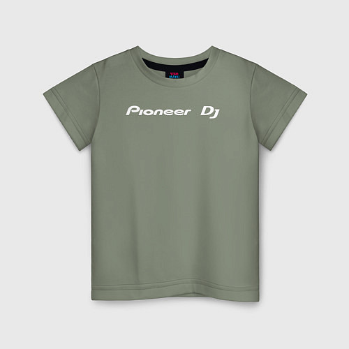 Детская футболка Pioneer DJ - Logo White / Авокадо – фото 1