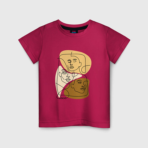 Детская футболка Разная любовь / Маджента – фото 1