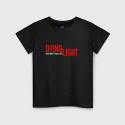 Футболка хлопковая детская DYING LIGHT RED LOGO GNGL, цвет: черный