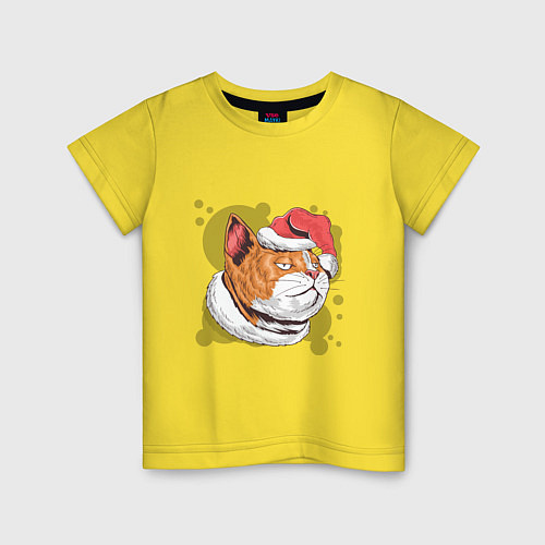 Детская футболка Christmas Cat / Желтый – фото 1